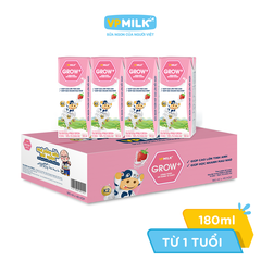 Thùng 48 hộp sữa Tiệt Trùng VPMilk Grow+ Có Đường/Ít Đường/ Vị Dâu (110ml/180ml)