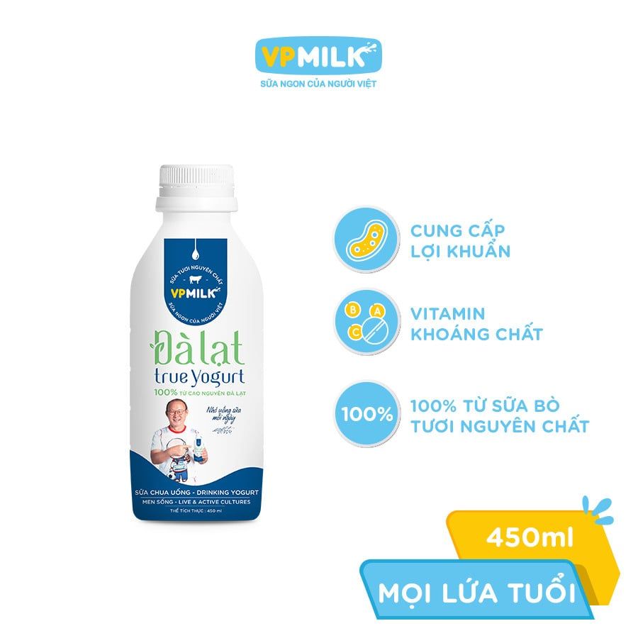 [Date Mua 2 giảm 50%] Sữa chua uống/Sữa chua ăn VPMilk Đà Lạt True Yogurt dinh dưỡng cao - CHỈ GIAO HÀNG TẠI HCM