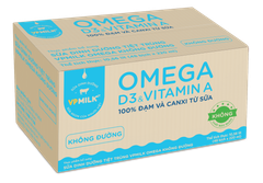 Thùng 48 bịch Sữa Dinh Dưỡng Tiệt Trùng VPMilk Omega Có Đường/Ít Đường/Không Đường (220ml)
