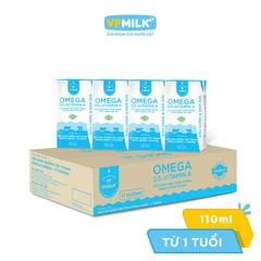 [Thùng 48 hộp] Sữa Dinh Dưỡng Tiệt Trùng VPMilk Omega - Có Đường/Ít đường