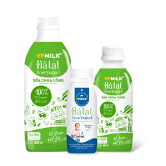 Sữa chua uống VPMilk Đà Lạt True Yogurt dinh dưỡng cao 200ml/450ml/950ml - CHỈ GIAO HÀNG TẠI HCM và NỘI THÀNH HÀ NỘI