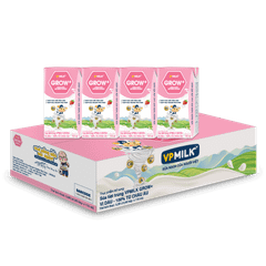 Thùng 48 hộp sữa Tiệt Trùng VPMilk Grow+ Vị Dâu (110ml/180ml)