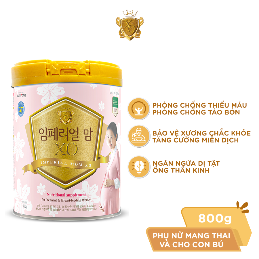 Sữa Bột XO MOM 400g/800g bổ sung dinh dưỡng cho mẹ bầu trước và sau sinh