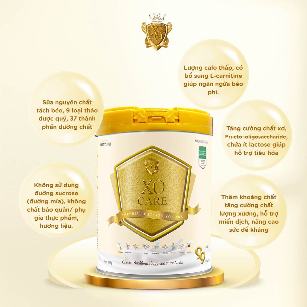 [Date 4/2026] Sữa Bột XO Care 800g bổ sung dinh dưỡng, phục hồi sức khoẻ nhanh cho người trưởng thành