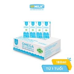 [Thùng 48 hộp] Sữa Dinh Dưỡng Tiệt Trùng VPMilk Omega - Có Đường/Ít đường