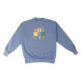  ÁO SWEATER  BIRDY TIC TAC TOE RESTRICTED/Blue 