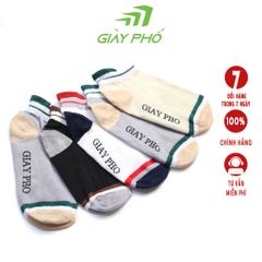Tất Nam Nữ Ngắn Cổ Cotton Thấm Hút Mồ Hôi