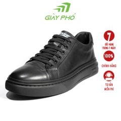 GIÀY DA THỂ THAO XRUN 68F202 MÀU ĐEN, DA CỪU 100%, ĐẾ EVA SIÊU NHẸ VÀ ÊM