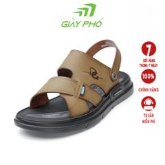 Dép Da Thật 100% Quai Hậu Cao Cấp Màu Nâu Bò 92511