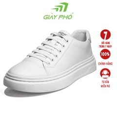 GIÀY DA THỂ THAO XRUN 68F202 MÀU TRẮNG, DA CỪU 100%, ĐẾ EVA SIÊU NHẸ VÀ ÊM