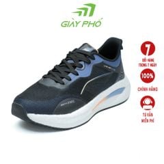 GIÀY THỂ THAO BT7159 MÀU ĐEN XANH, VẢI DỆT KIM THOÁNG KHÍ