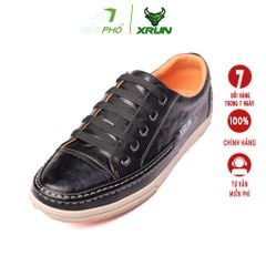 Giày Da Thật Xrun 181-1 Màu Đen, Bảo Hành 06 Tháng