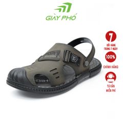 Dép Da Thật 100% Quai Hậu Cao Cấp Màu Nâu 92507