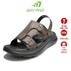 Dép Da Quai Hậu Cao Cấp Màu Nâu C211-11