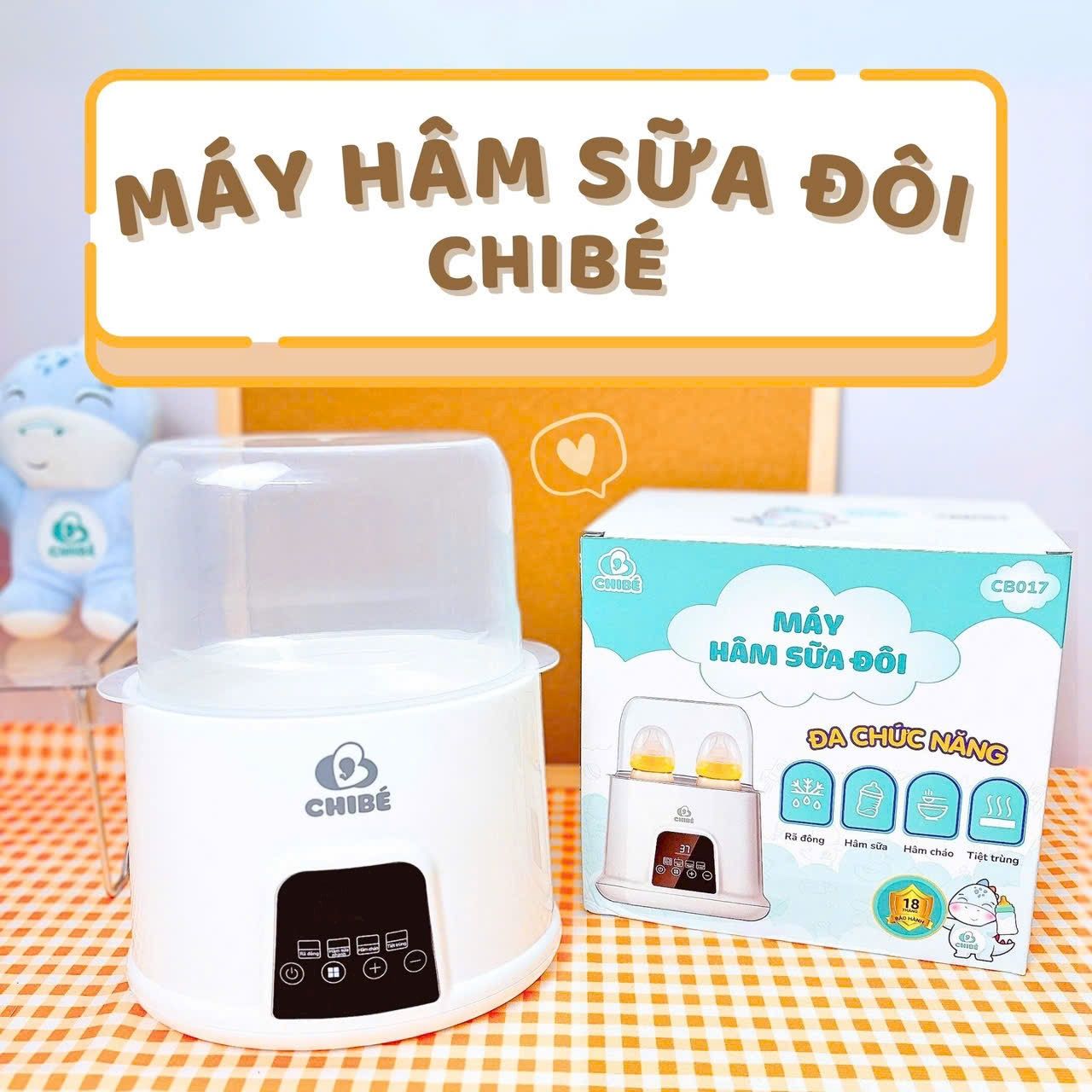Máy Hâm Sữa Đôi CHIBÉ – Mẹ Sao Biển Đồ dùng cho bé