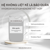  Hydroxyacetophenone kết hợp Glyceryl Laurate, Pentylene Glycol-Hệ không liệt kê là bảo quản (preservative free) 