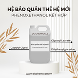  Phenoxethanol kết hợp với Ethylhexylgylcerine, Glyceryl Laurate, Caprylyl Glycol,….-Hệ bảo quản thế hệ mới 