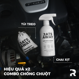  Combo đuổi chuột: Túi treo + Chai xịt 500ml RATS AWAY 