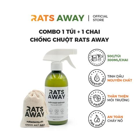  Combo dùng thử: Túi treo + Chai xịt 300ml RATS AWAY 