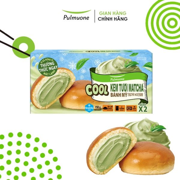  Bánh mỳ kem matcha 150g hộp 2 bánh 