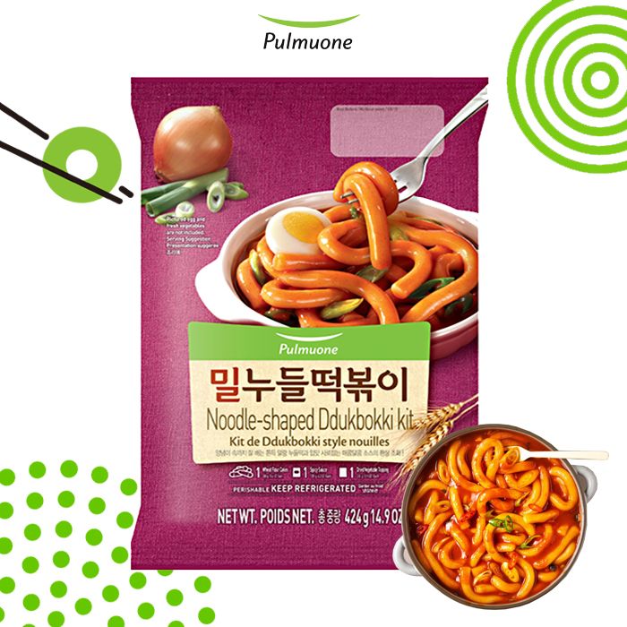  Bánh gạo cay Tteokbokki dạng sợi 424g 