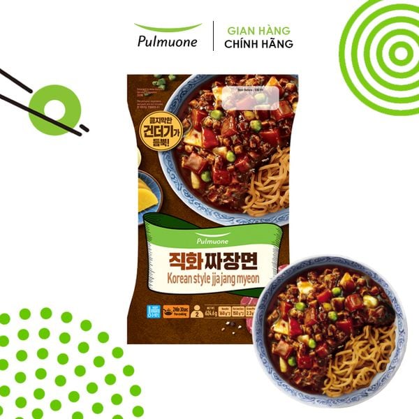  Mỳ sốt tương đen gói cho 2 người ăn Pulmuone 624g 