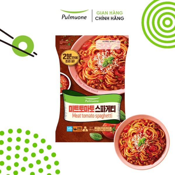  Mỳ Ý sốt cà chua gói cho 2 người ăn Pulmuone 520g 