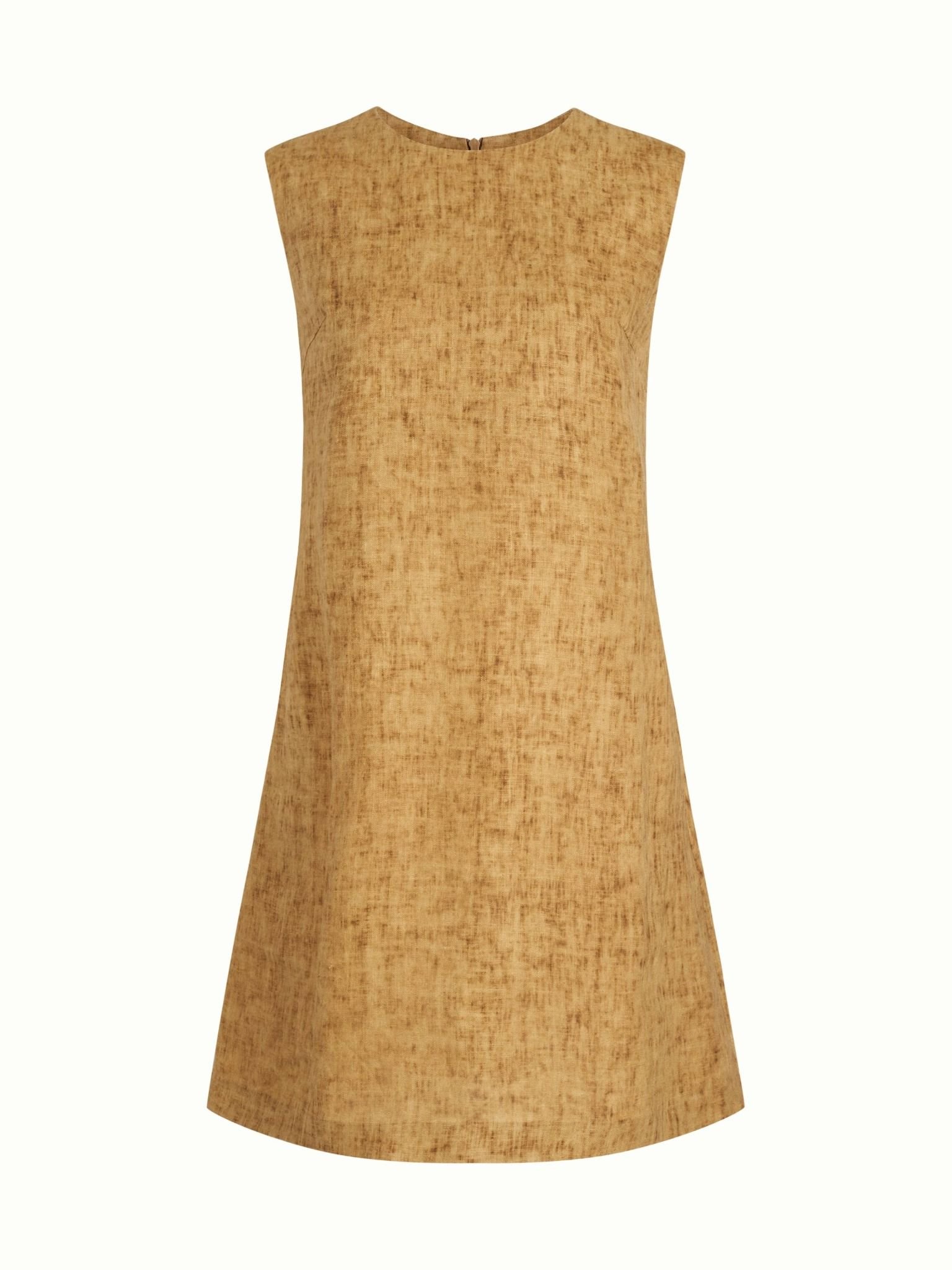  Đầm ngắn basic Mauve linen mini dress 
