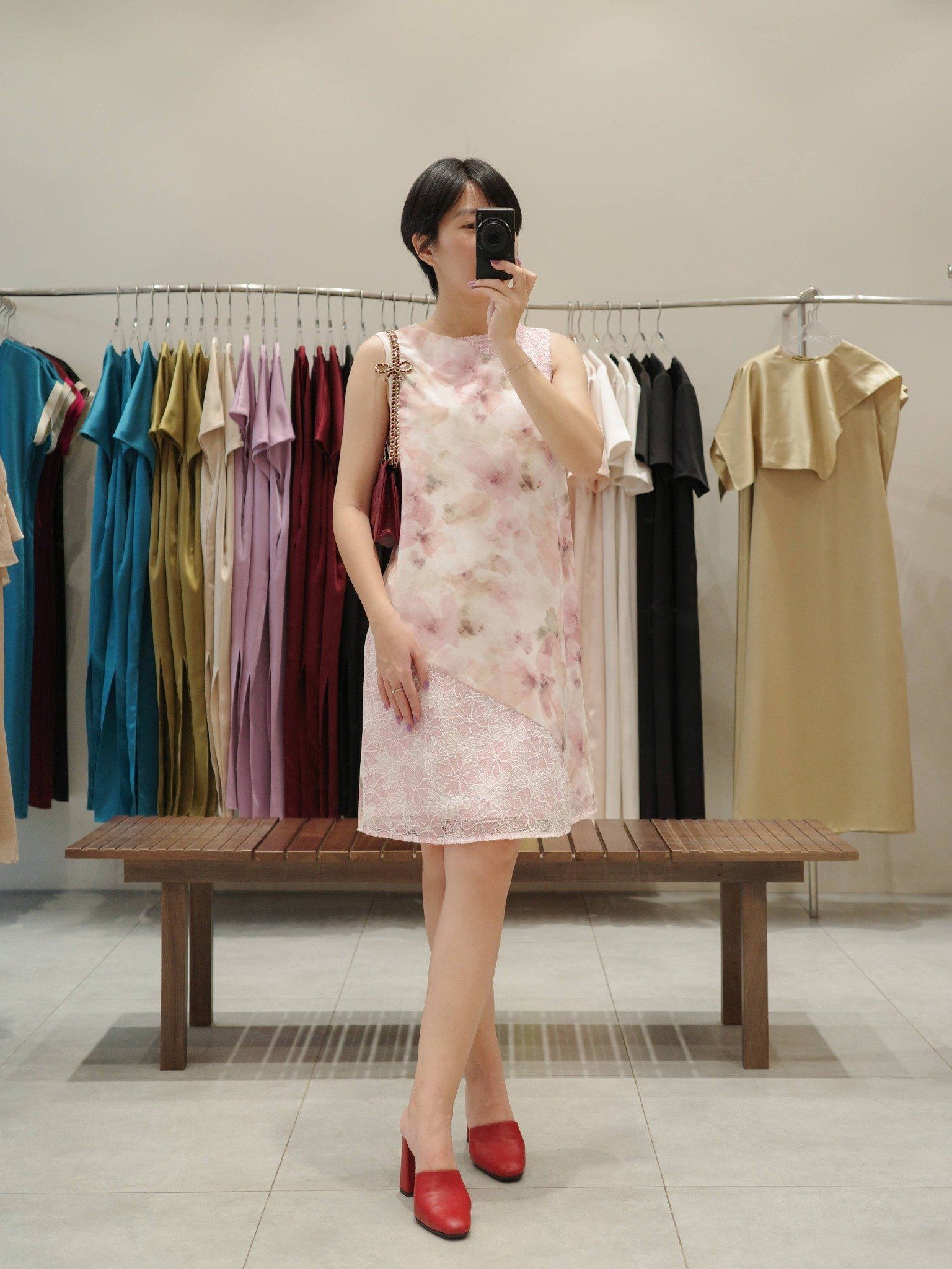  Đầm nhung phối ren | Mauve Mellow dress 