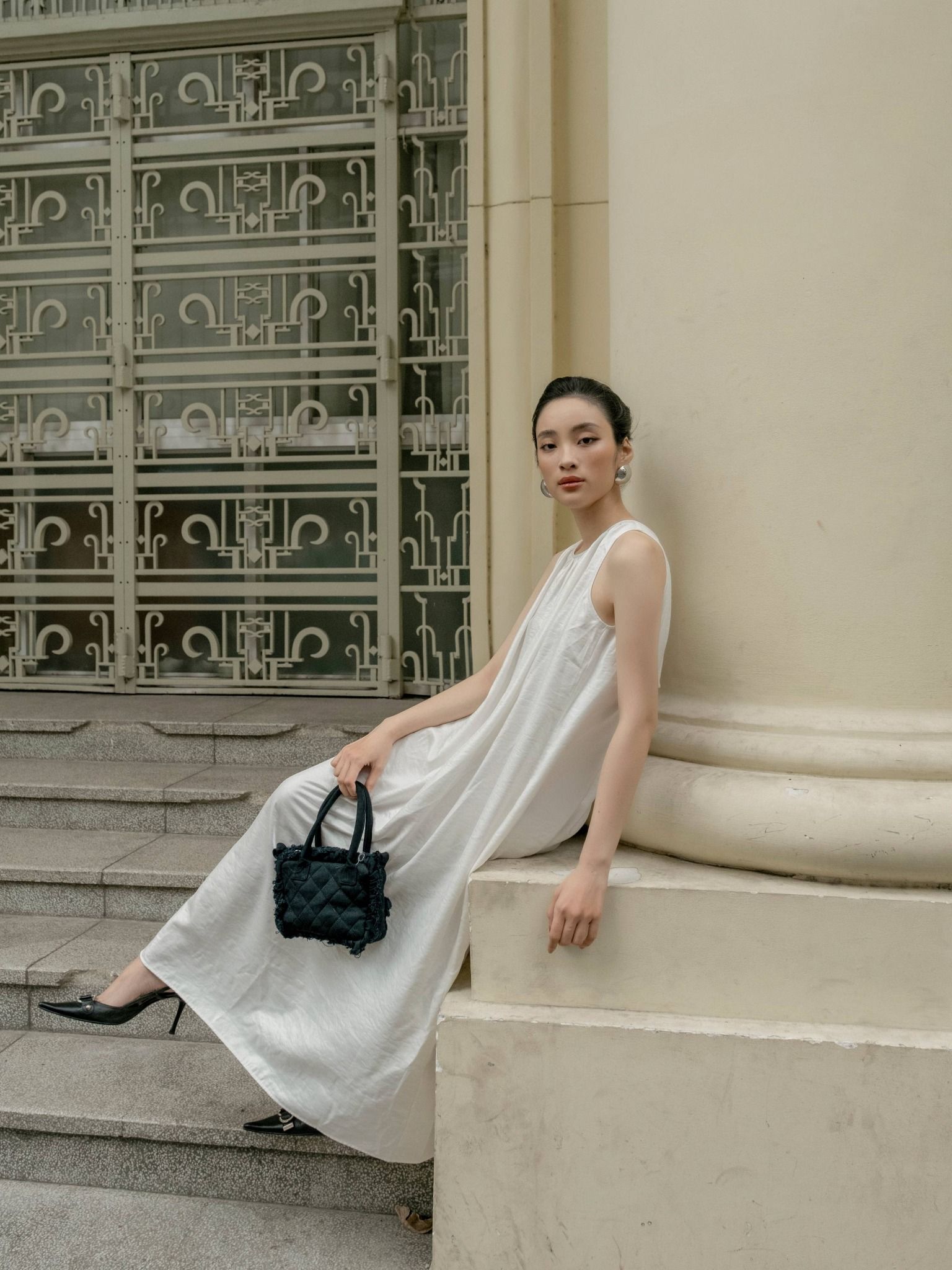  Đầm maxi trắng Mauve Delicate dress 