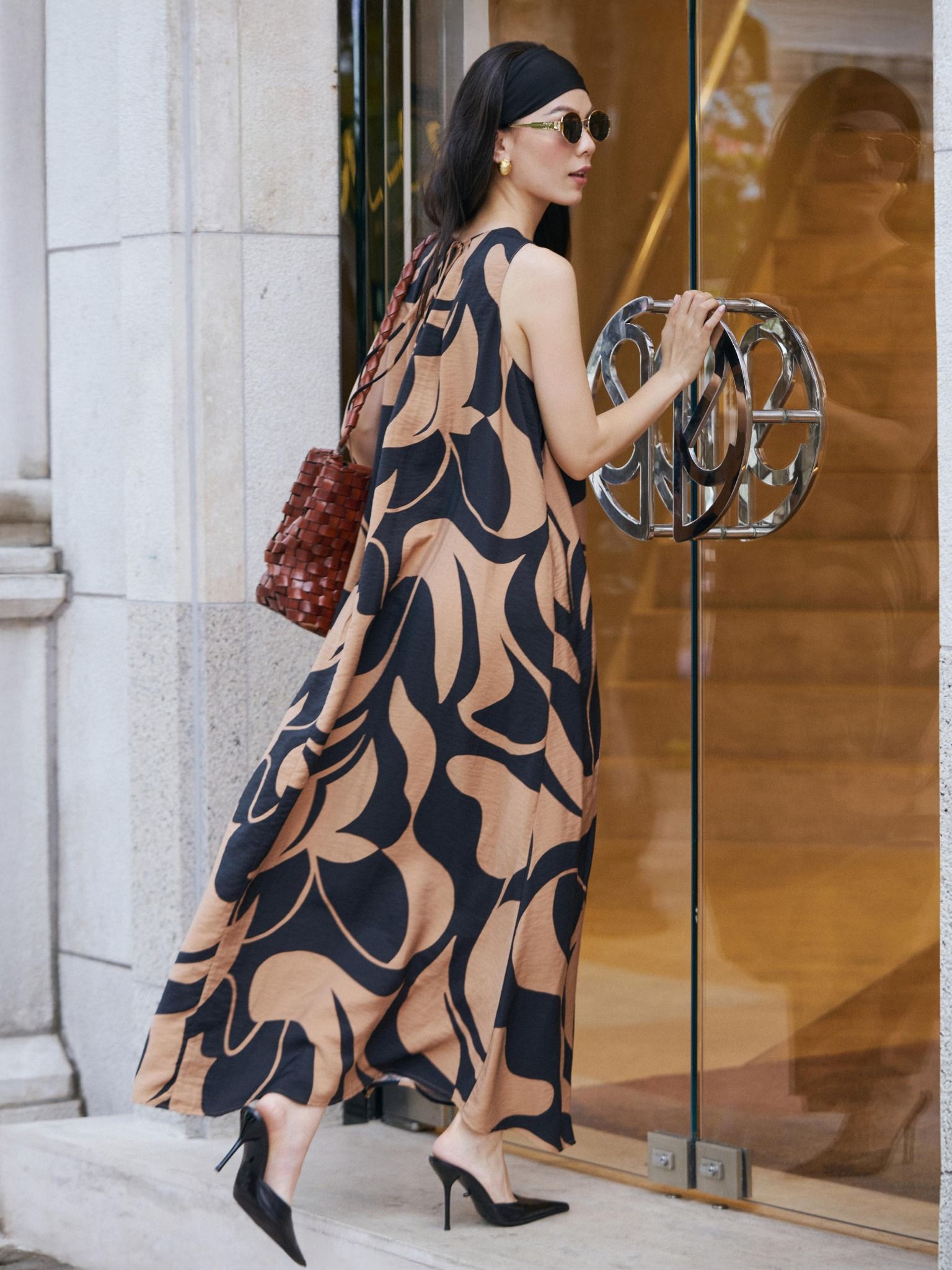  Đầm maxi cotton vân | Mauve Balo Cotton dress 