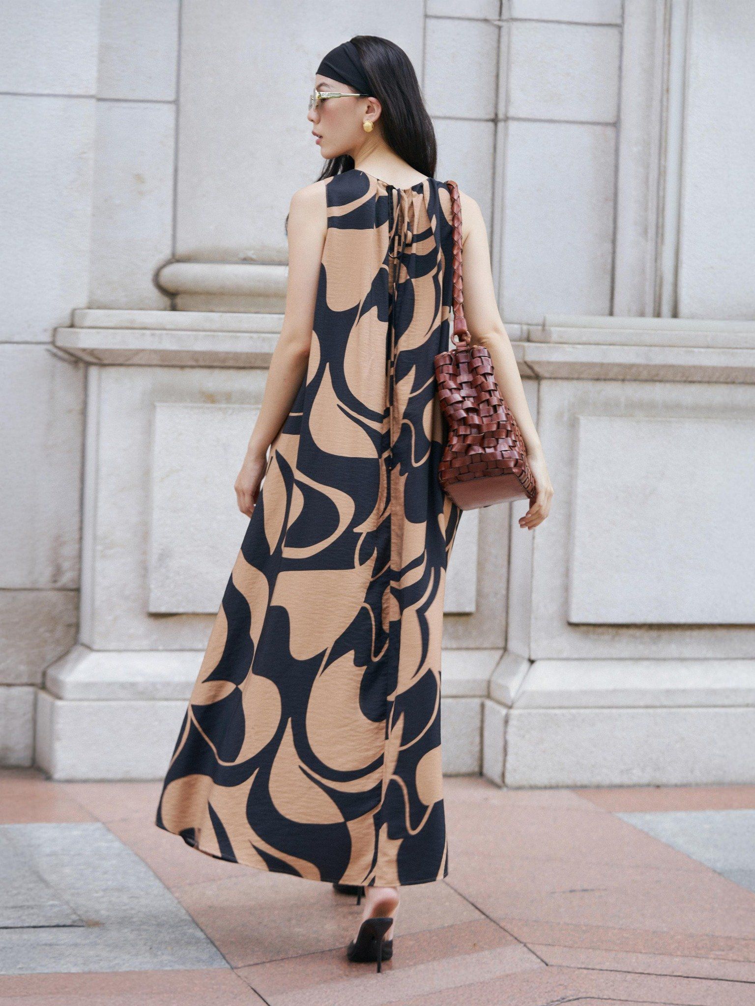  Đầm maxi cotton vân | Mauve Balo Cotton dress 