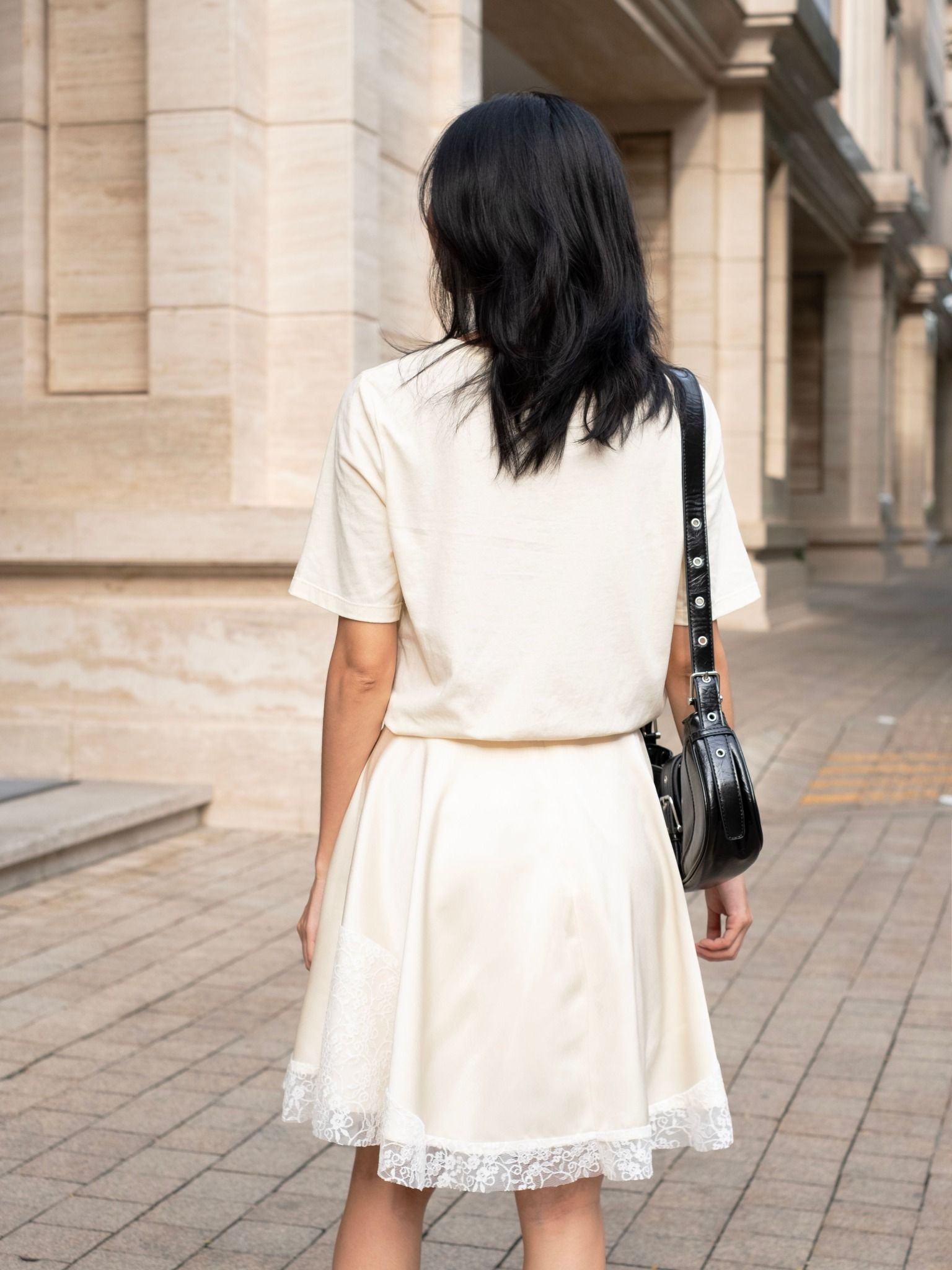 Chân váy lụa phối ren | Mauve Melody skirt 