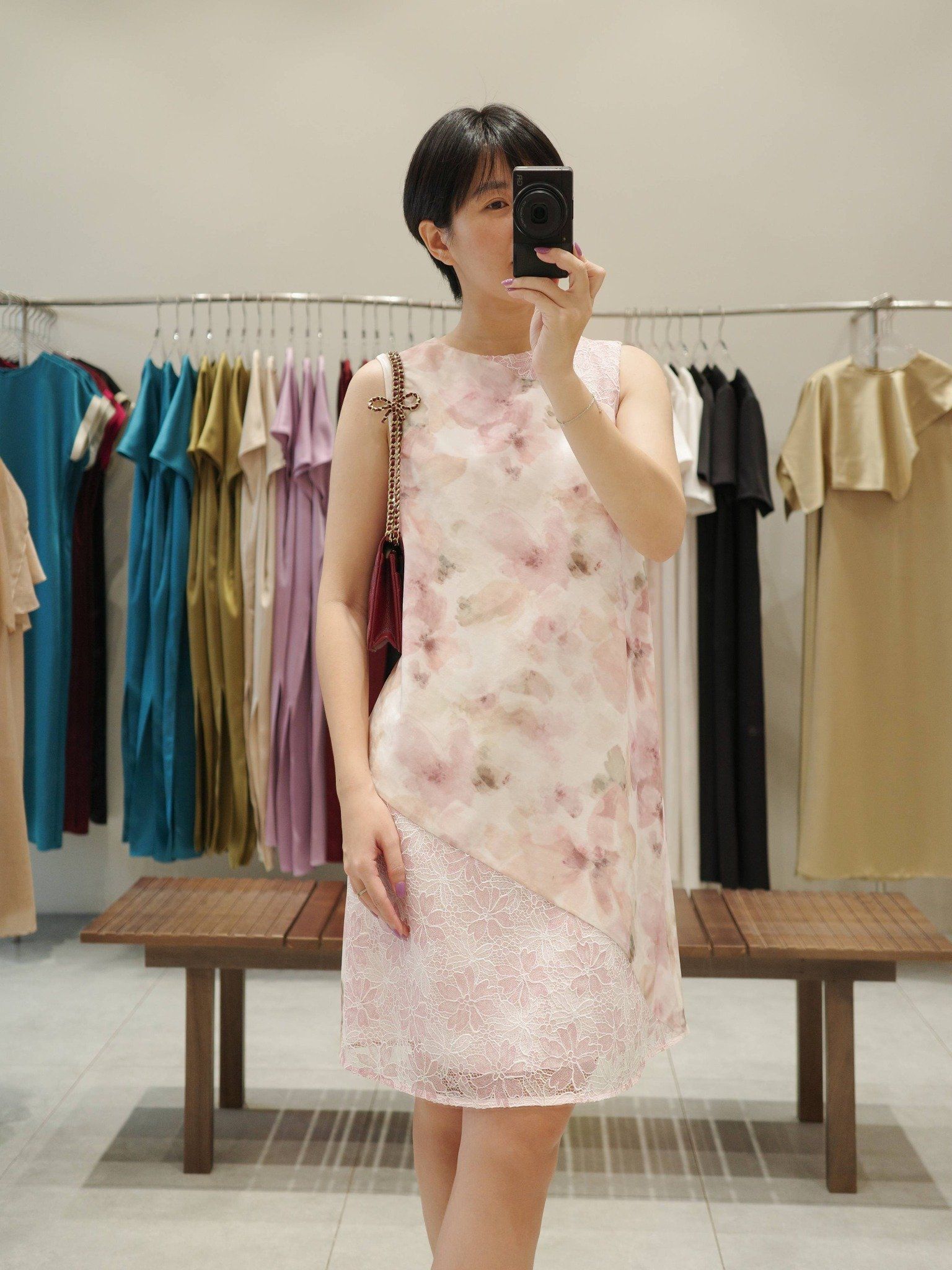  Đầm nhung phối ren | Mauve Mellow dress 
