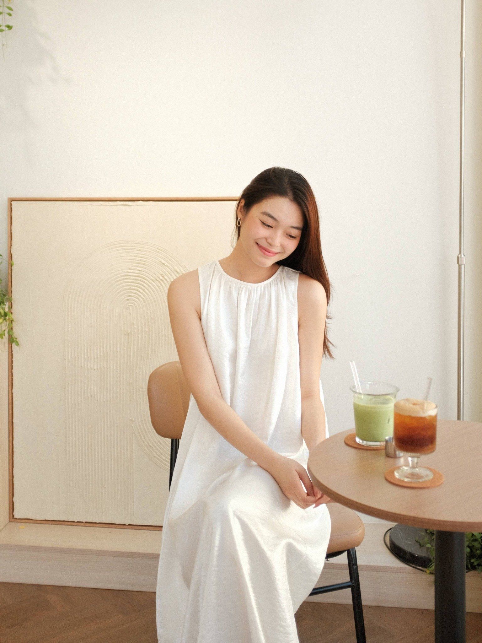  Đầm maxi trắng Mauve Delicate dress 