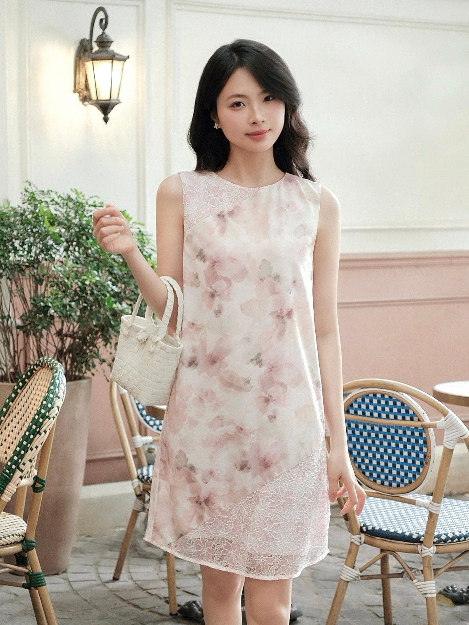  Đầm nhung phối ren | Mauve Mellow dress 