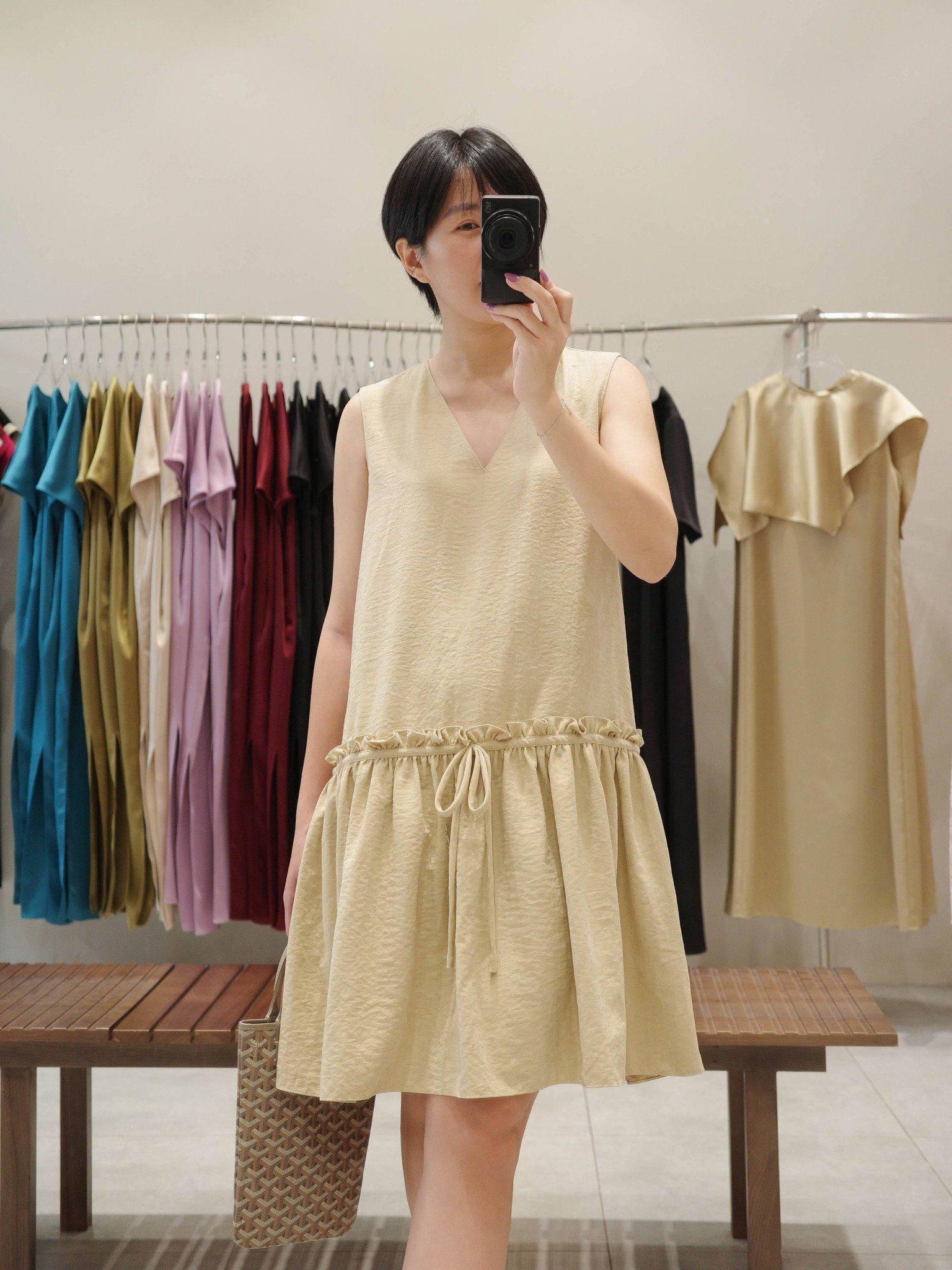  Đầm lụa giả da lộn | Mauve Doll dress 