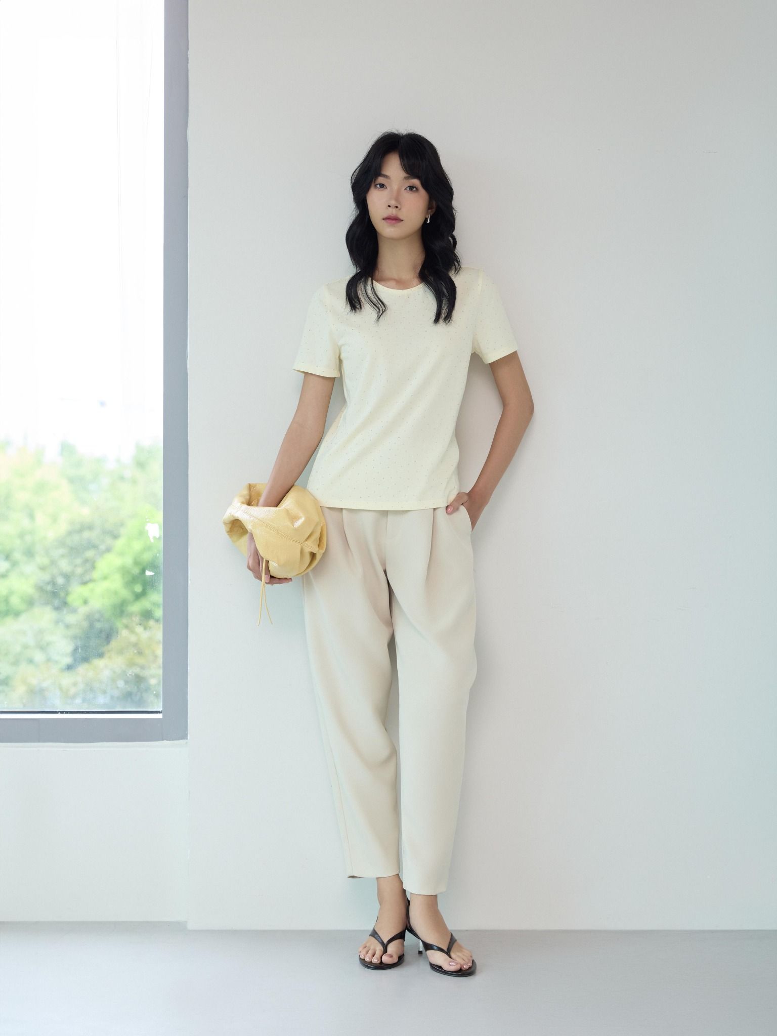  Áo phông đính hạt | Mauve Twinkle tee 
