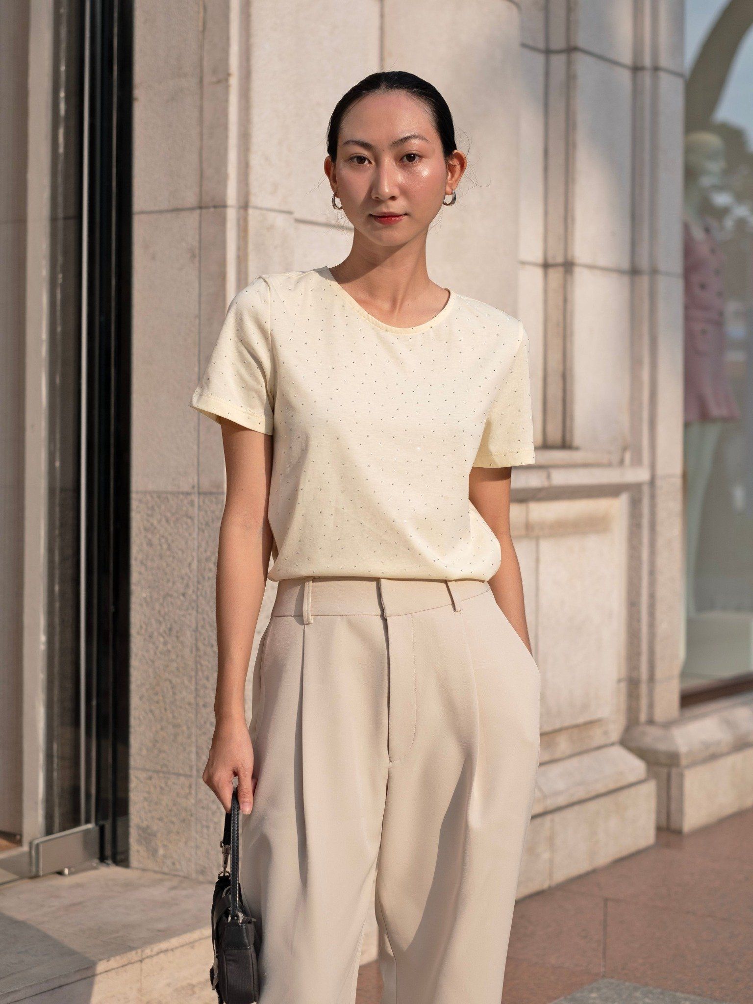  Áo phông đính hạt | Mauve Twinkle tee 