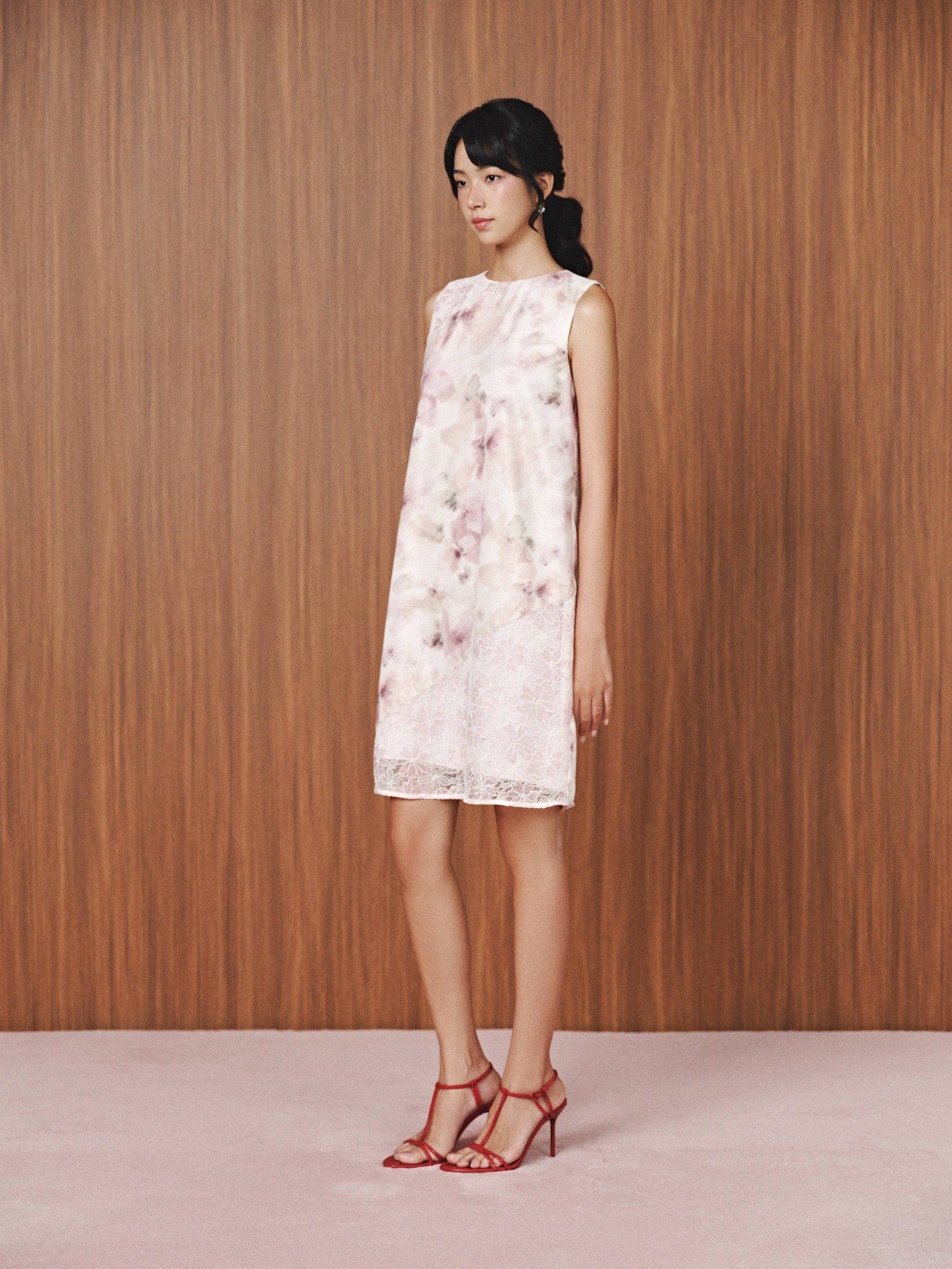  Đầm nhung phối ren | Mauve Mellow dress 