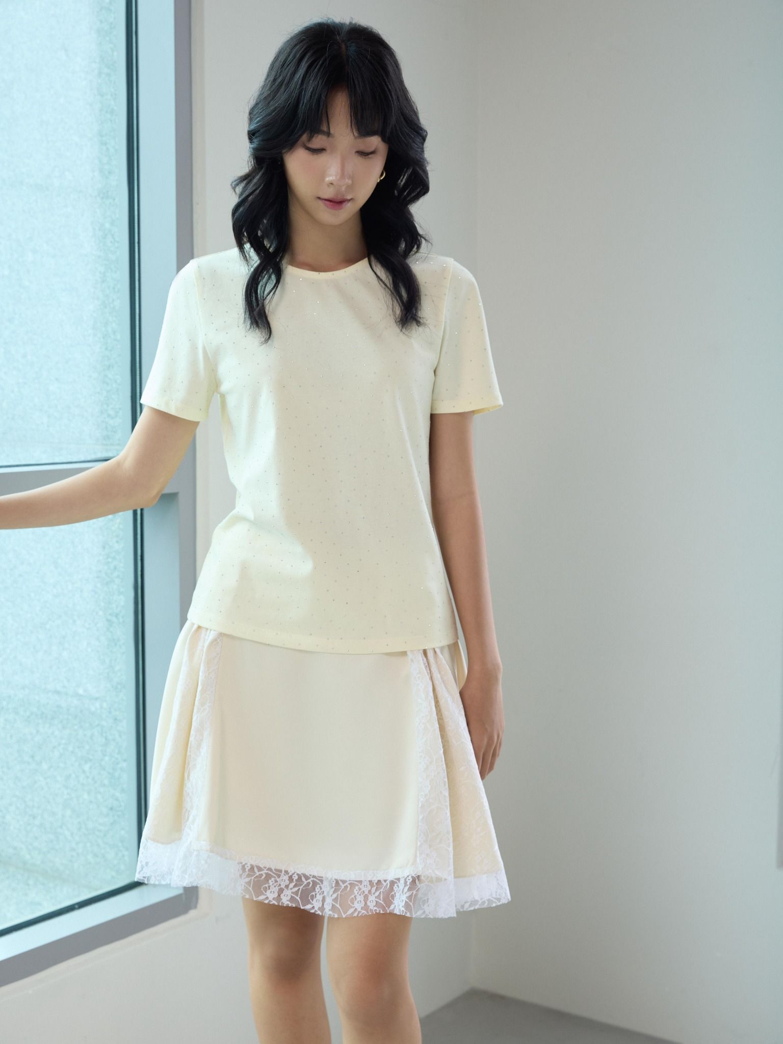  Áo phông đính hạt | Mauve Twinkle tee 