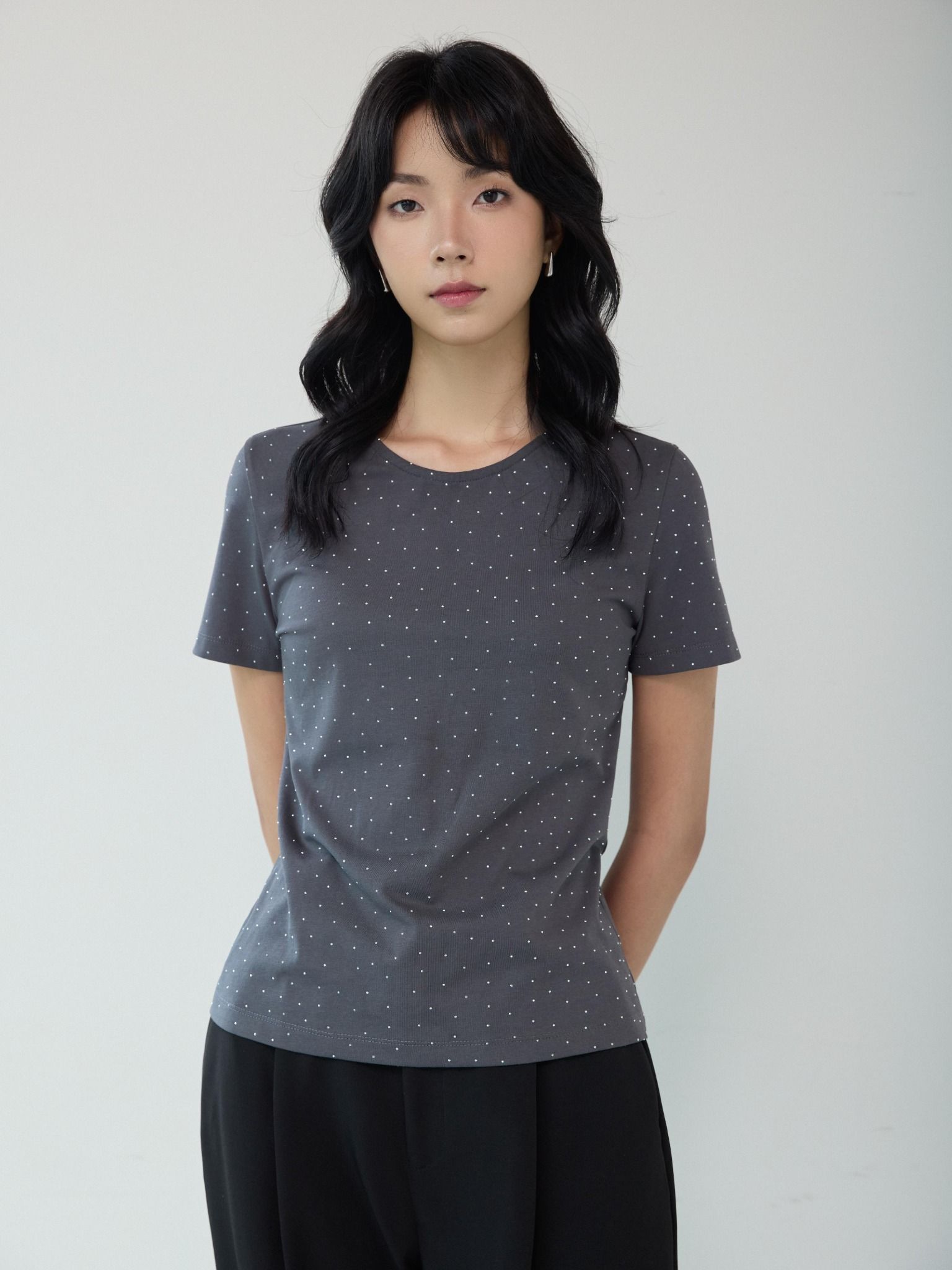  Áo phông đính hạt | Mauve Twinkle tee 