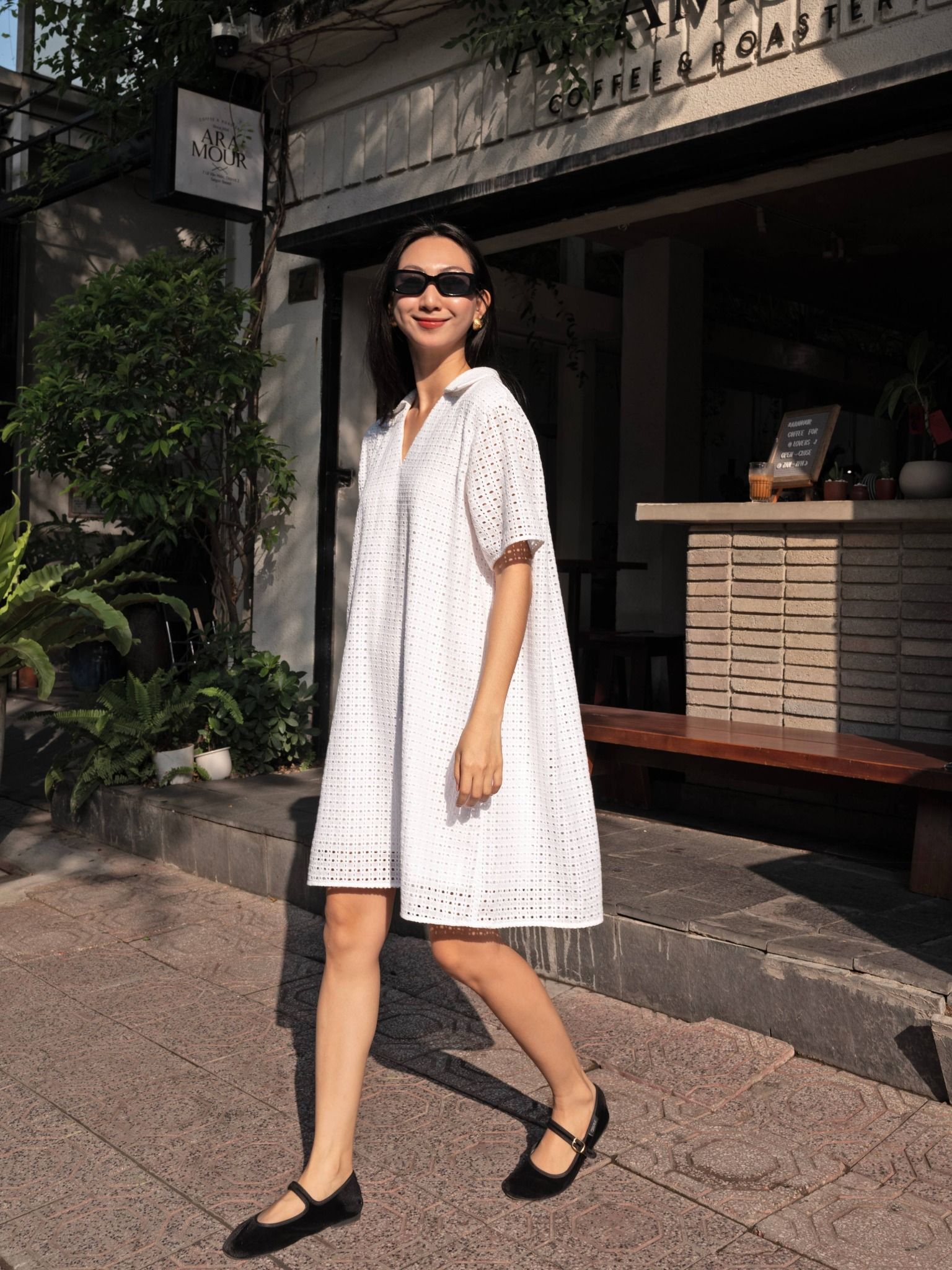  Đầm sơ mi oversize | Mauve Cotton Shirt dress 