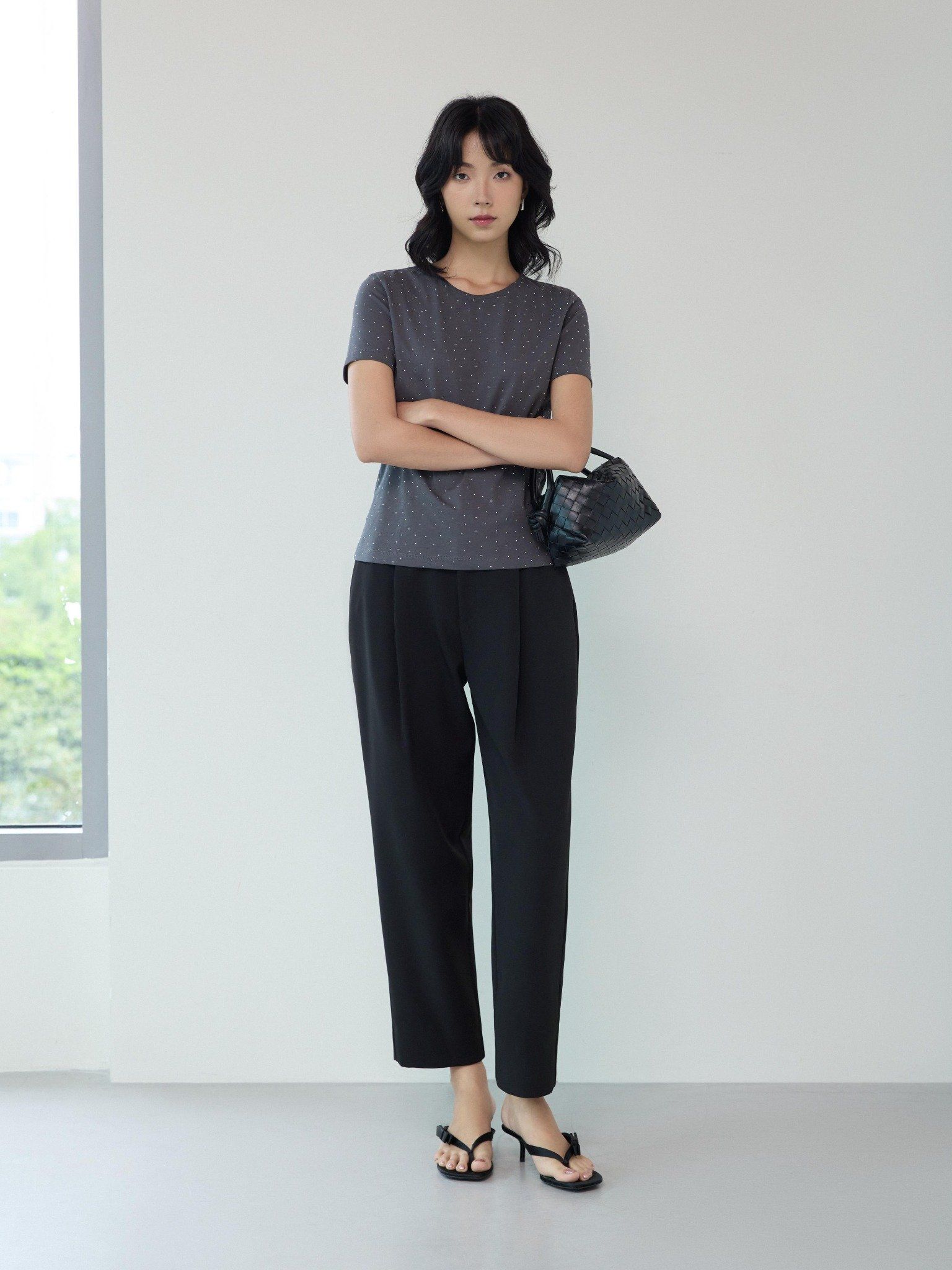  Quần tây dáng baggy | Mauve Baggy pants 