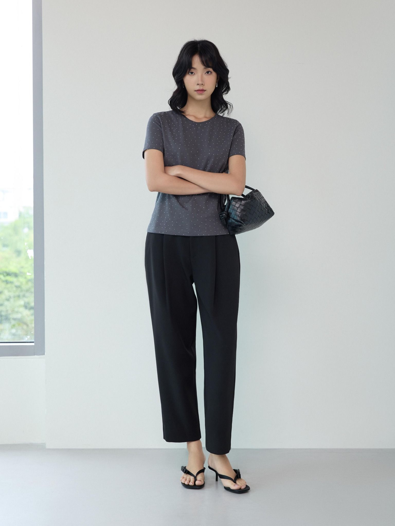  Áo phông đính hạt | Mauve Twinkle tee 