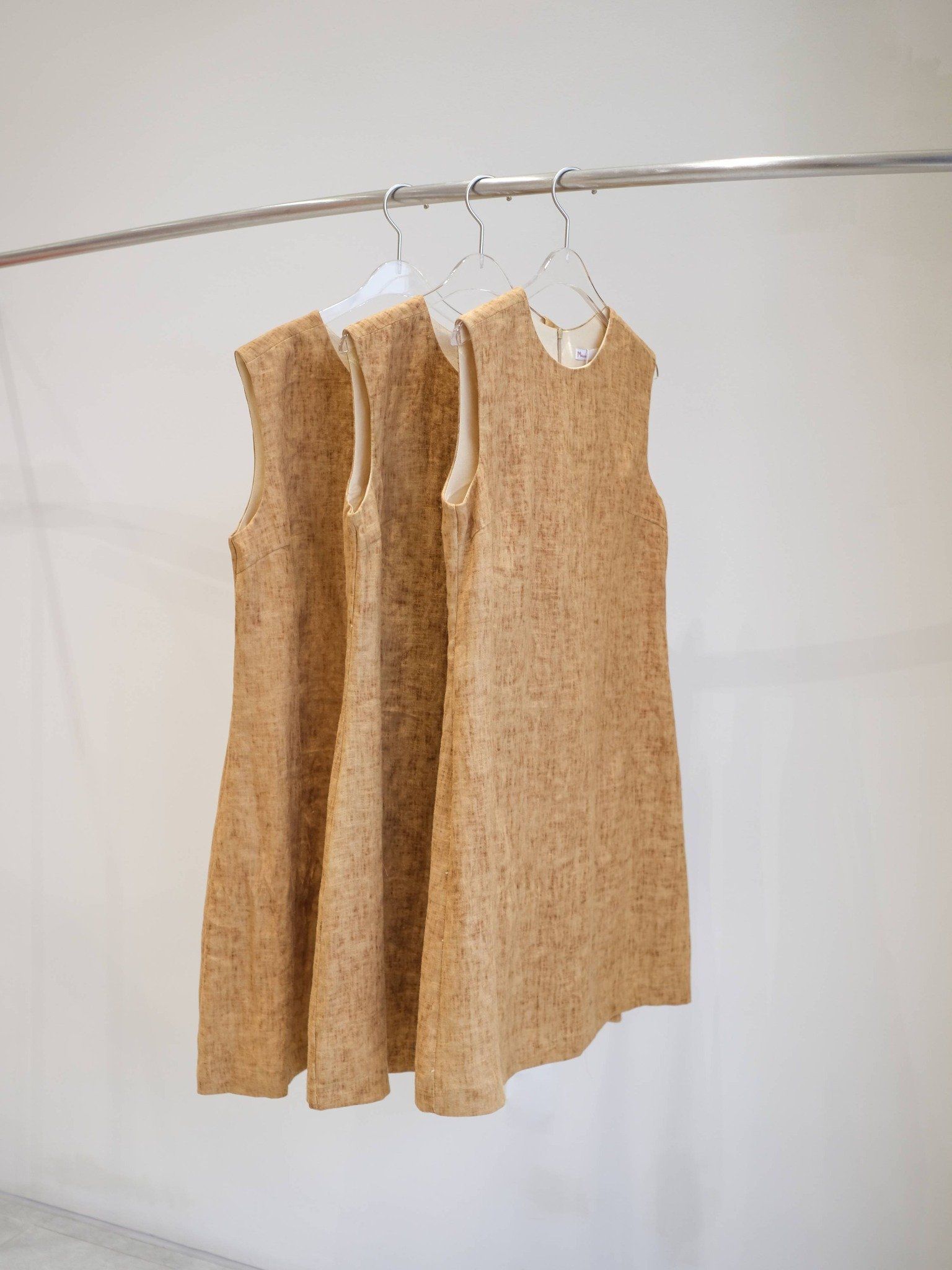  Đầm ngắn basic Mauve linen mini dress 