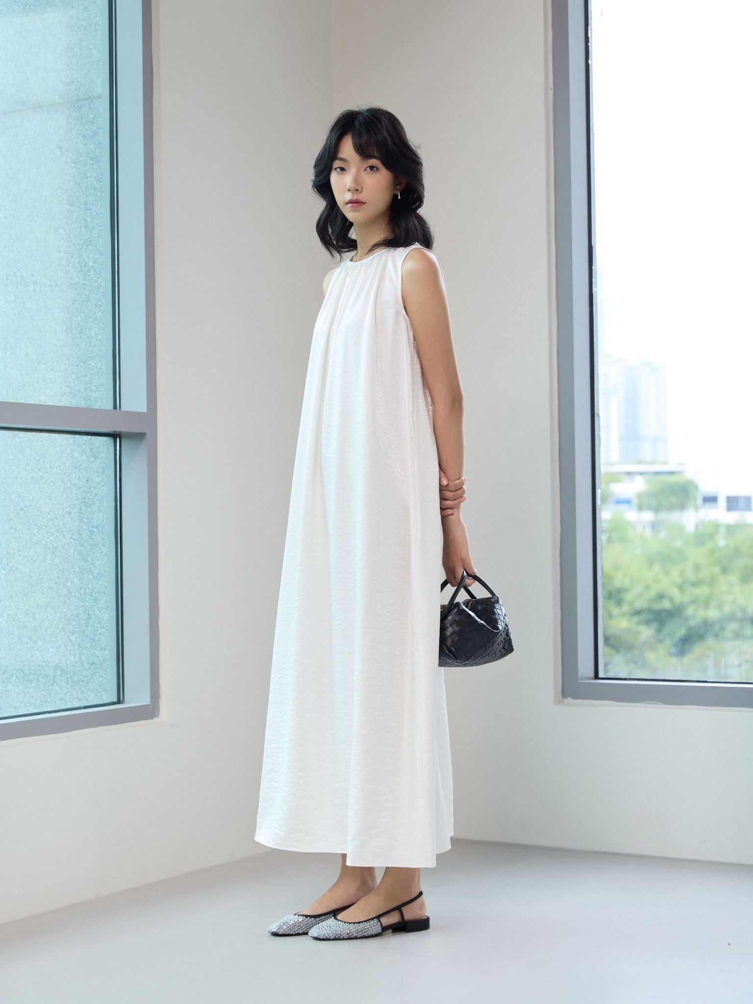  Đầm maxi trắng Mauve Delicate dress 