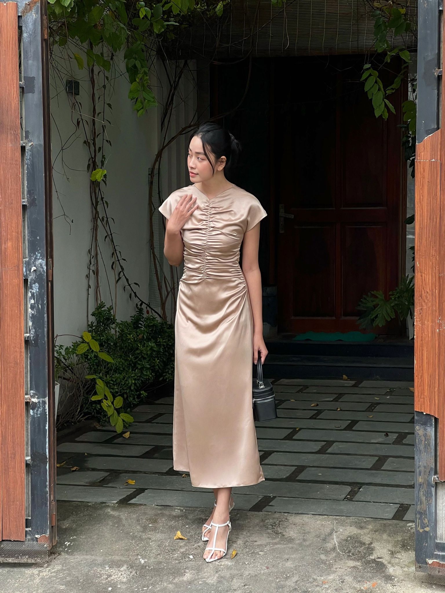  Đầm lụa midi Mauve Jane dress 