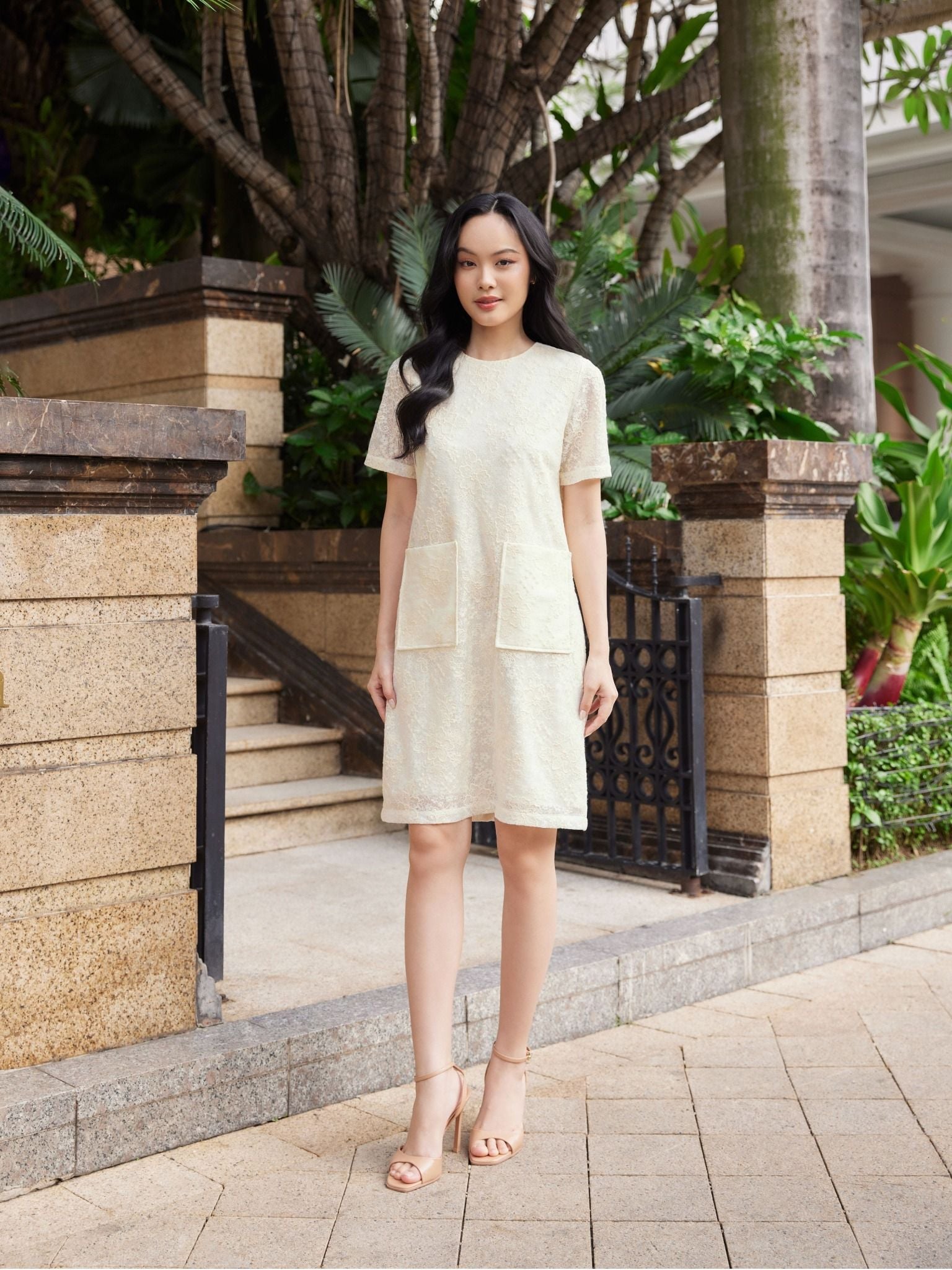  Đầm ren hai túi | Mauve Pocket dress 