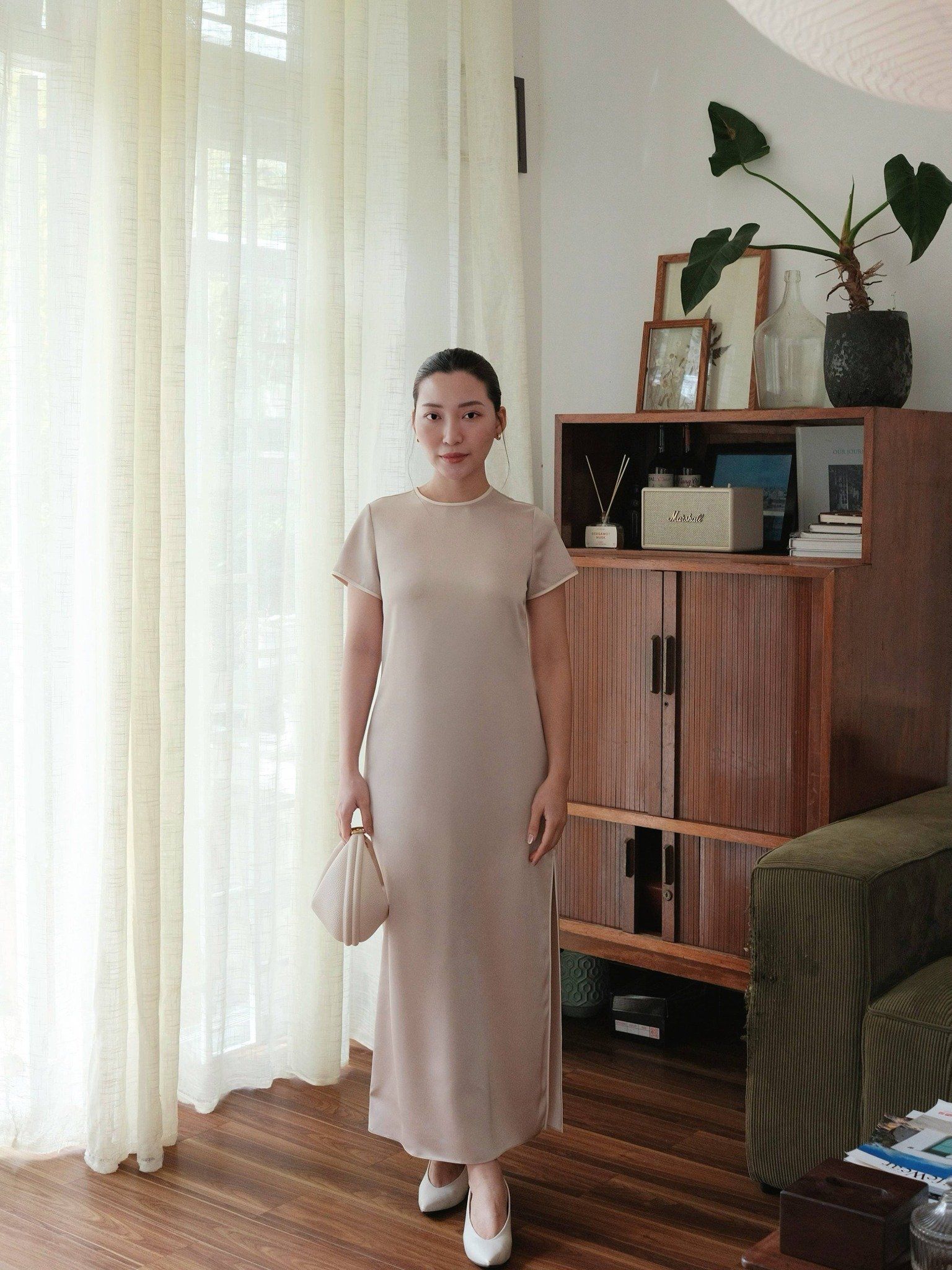  Đầm sườn xám cách điệu | Mauve Shanghai dress 